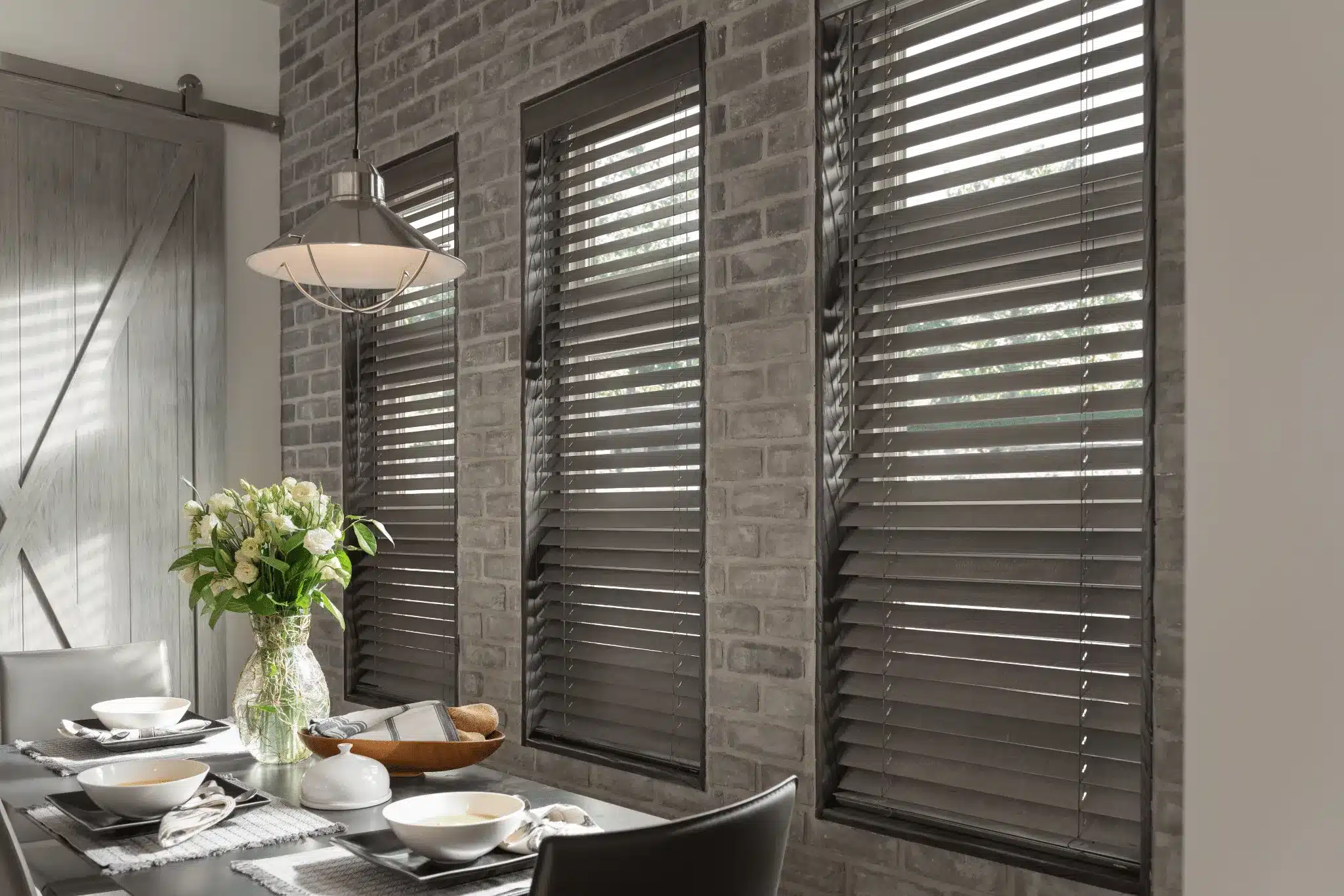 Custom Stained Wood Blinds (2)